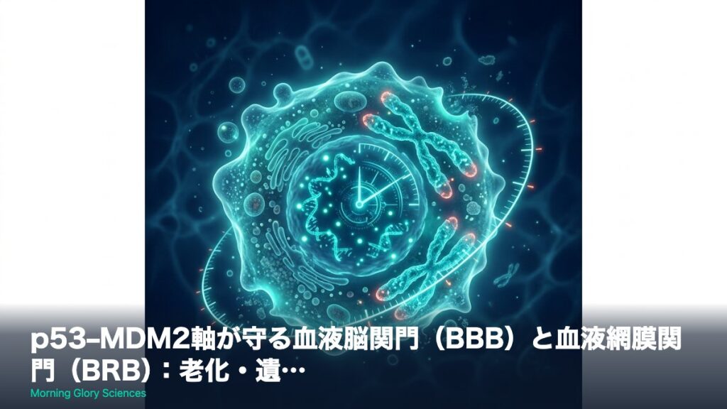 p53–MDM2軸が守る血液脳関門（BBB）と血液網膜関門（BRB）：老化・遺…