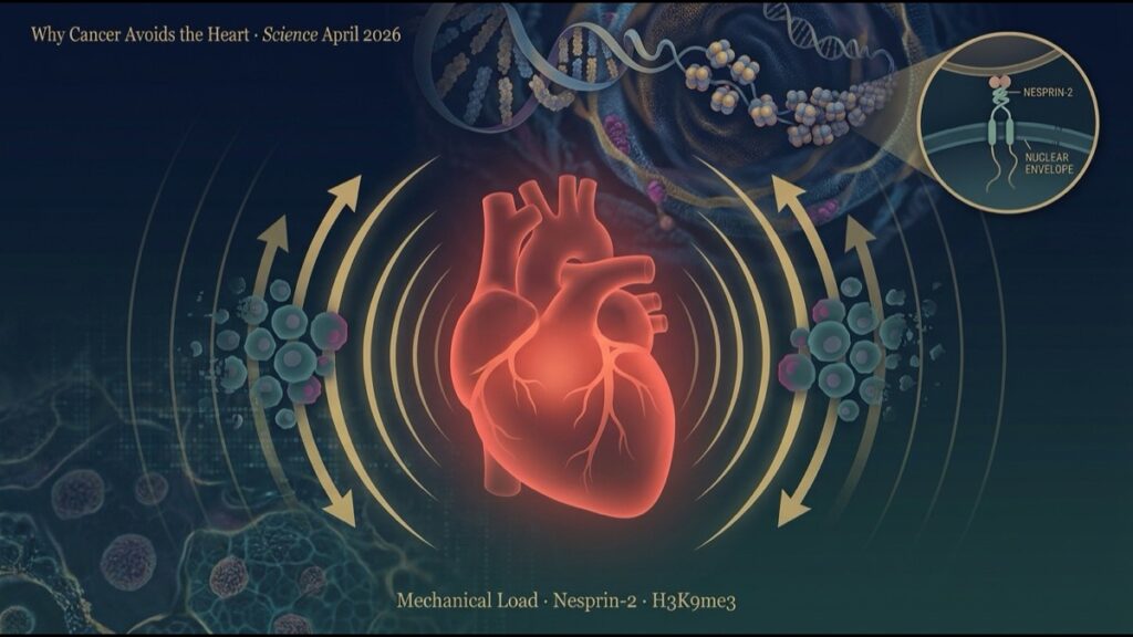 心臓にがんが少ない理由：機械的負荷がNesprin-2経由でクロマチン凝縮を促進し、がん細胞増殖を抑制